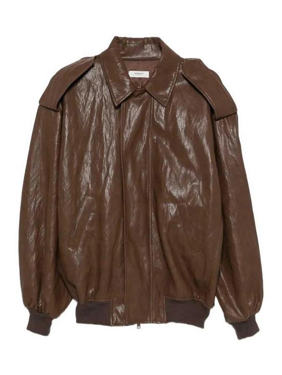 26FW 니나 14.7 가죽 자켓 50104437CUOIO BROWN