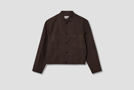 26FW 르메르 자켓 스탠드 칼라 재킷 - 헤비 코튼 트윌 OW1289 LF1452 브라운