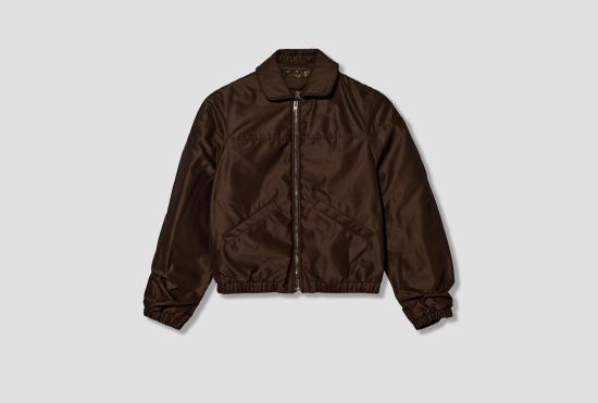 26FW 르메르 자켓 패딩 블레이저 - 폴리에스터 캔버스 OW1251 LF1655 브라운