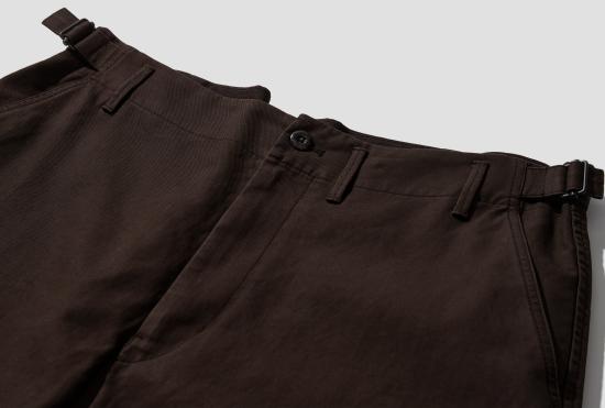 26FW 르메르 스트레이트 팬츠 테이퍼드 팬츠 - 두꺼운 면 트윌 소재 PA1342 LF1452 브라운 - LEMAIRE