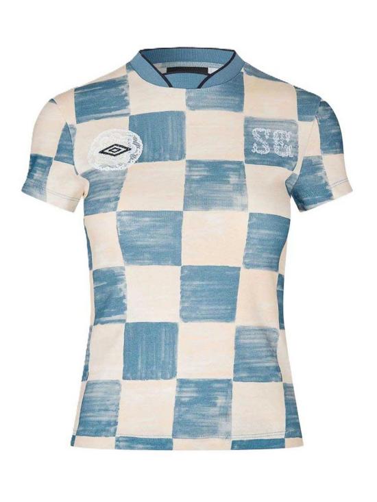 26FW 스티네 고야 반팔 티셔츠 SGEX26T3012585CHECKS LIGHT BLUE