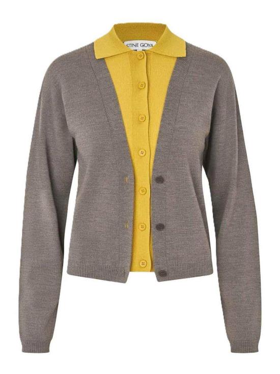 26FW 스티네 고야 가디건 SGAW26K1012556GREYMUSTARD