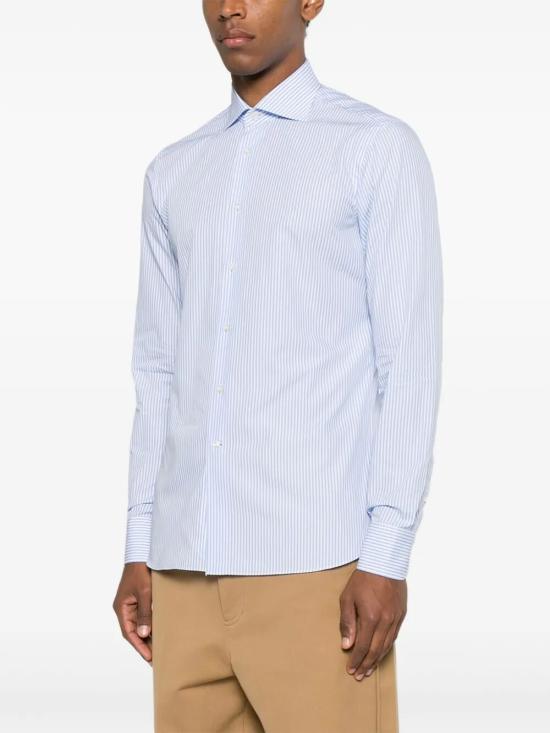 26FW 보리엘로 긴팔 셔츠 21023 1 STRIPE LIGHT BLUE - BORRIELLO