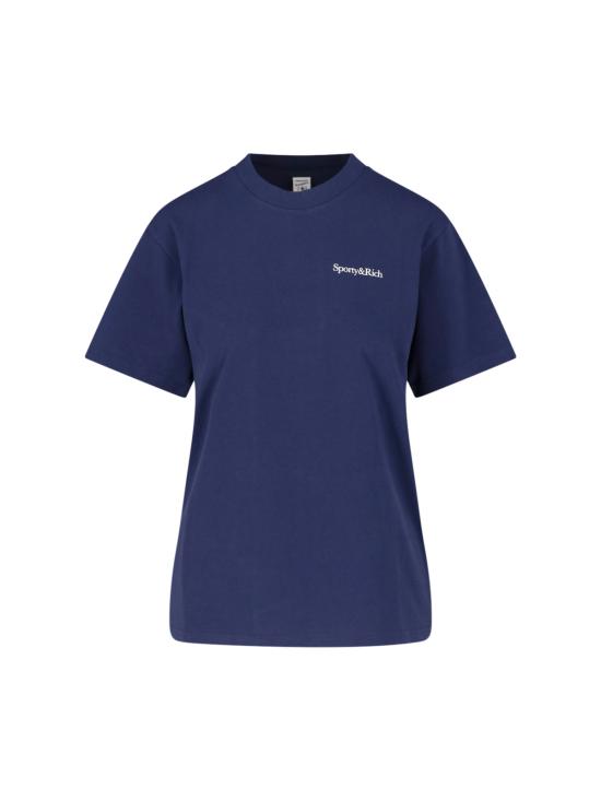 26FW 스포티앤리치 반팔 티셔츠 TO11984300BL106 DARK NAVY BLUE