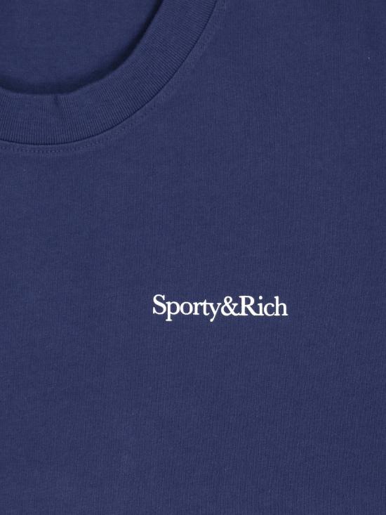 26FW 스포티앤리치 반팔 티셔츠 TO11984300BL106 DARK NAVY BLUE - SPORTY & RICH