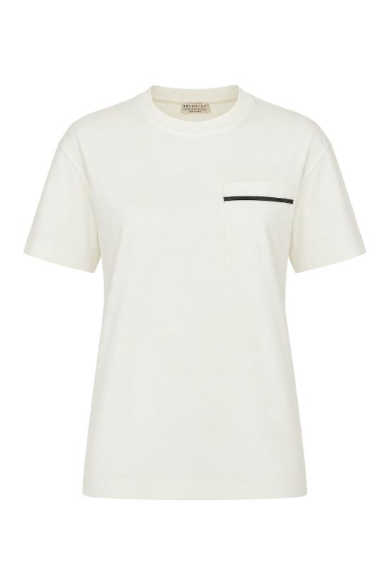 26FW 브루넬로 쿠치넬리 반팔 티셔츠 M0T81B2M10 C6159 WHITE
