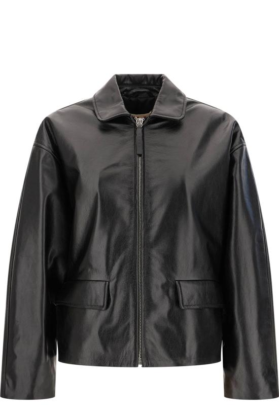 26FW 마르니 가죽 자켓 JKMX0436UWULV899 00N99 Black