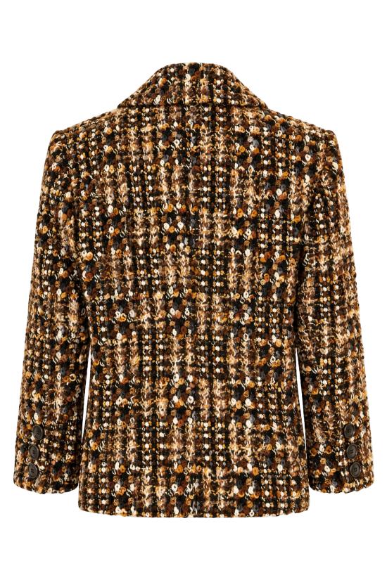 26FW 생로랑 싱글 브레스트 트위드 자켓 싱글 브레스트 트위드 자켓 871063Y3L80 2577 MARRON NOIR CRAIE - SAINT LAURENT