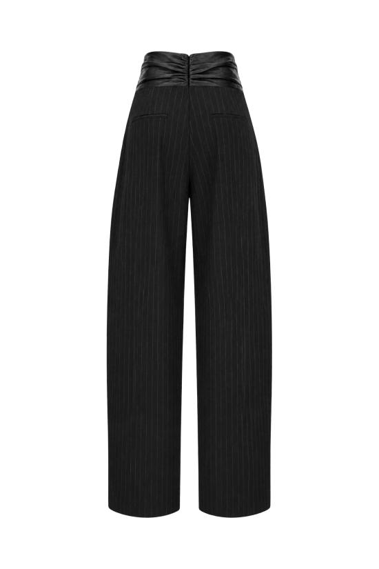 26FW 안다마네 스트레이트 팬츠 T200473ATNW069 833 BLACK WHITE - ANDAMANE