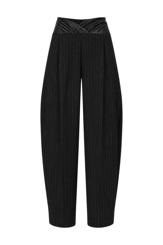 26FW 안다마네 스트레이트 팬츠 T200473ATNW069 833 BLACK WHITE