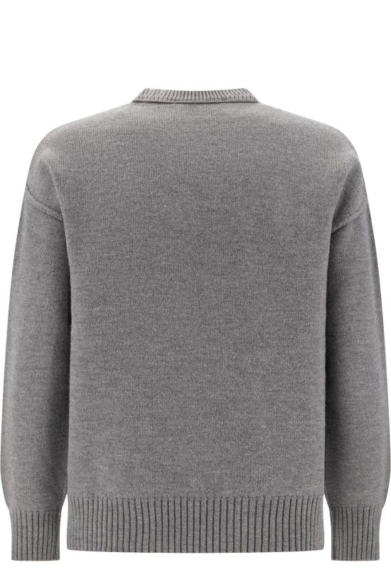 26FW 아미 빅 하트 울 크루넥 스웨터 UKS838018 A273 Grey - AMI