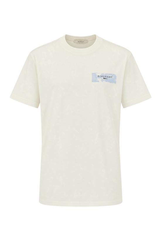 26FW 지방시 반팔 티셔츠 BM71NK3YUD 128 WHITE LIGHT BLUE
