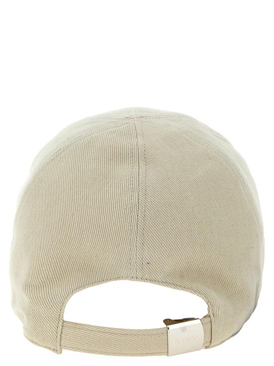 26FW 구찌 인터로킹 G 웹 자수 베이스볼 캡 인터로킹 G 웹 자수 베이스볼 캡 8757364HBKH9779 White - GUCCI