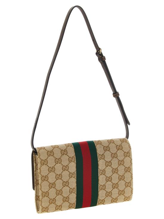 26FW 구찌 홀스빗 웹 스트랩 지갑 867120FAF889645 Beige - GUCCI