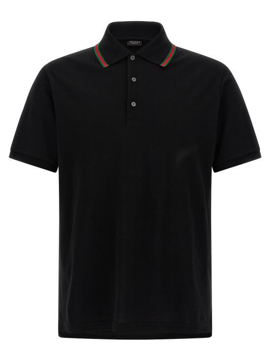 26FW 구찌 코튼 저지 피케 폴로 셔츠 872468XJHX51000 Black