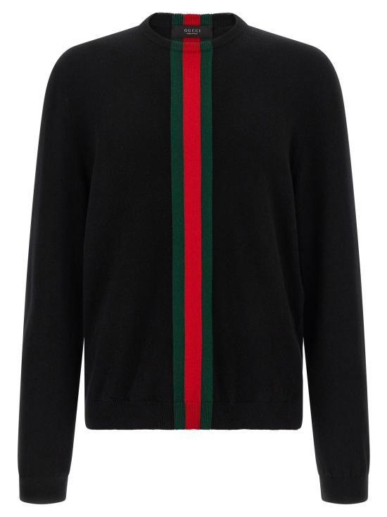 26FW 구찌 웹 파인 니트 울 스웨터 웹 파인 니트 울 스웨터 875161XKFPA1060 Black