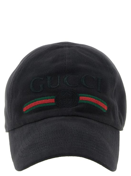 26FW 구찌 인터로킹 G 웹 자수 베이스볼 캡 인터로킹 G 웹 자수 베이스볼 캡 8757364HBKG1060 Black