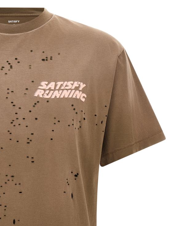 26FW 새티스파이 모스테크 티셔츠 11006981E8981E8 Brown - SATISFY