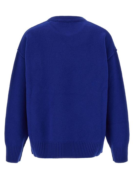 26FW 아미 빅 하트 울 크루넥 스웨터 UKS838018A271 Blue - AMI