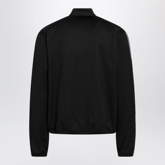 26FW 구찌 뮤티드 웹 디테일 코튼 저지 집업 자켓 A003RNXJH5O Black - GUCCI