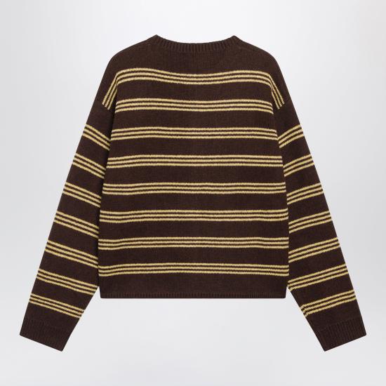 26FW 미우미우 로고 패치 울 캐시미어 가디건 MMF899OOO6300 Brown - MIU MIU