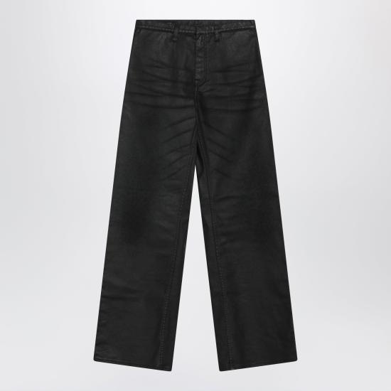 26FW 구찌 웹 디테일 코팅 코튼 트윌 데님 팬츠 A006GGXDDH3 Black