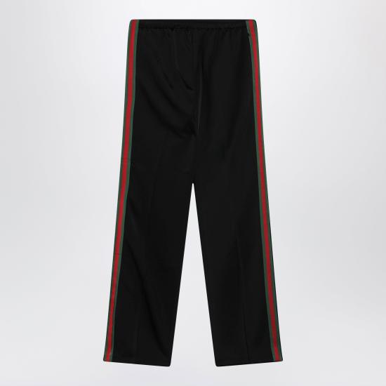 26FW 구찌 웹 스트레치 나일론 스포츠웨어 팬츠 A003QIXJHZO Black