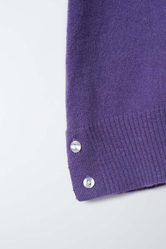  퓨어 캐시미어 엔와이씨 스웨터 퓨어캐시미어 NYC 블랑카 캐시미어 V넥 버튼  라일락 - PURECASHMERE NYC