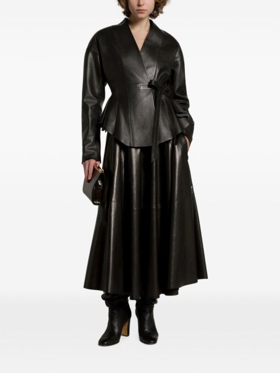 26FW 알베르타 페레티 가죽 자켓 3703 51900555 BLACK - ALBERTA FERRETTI