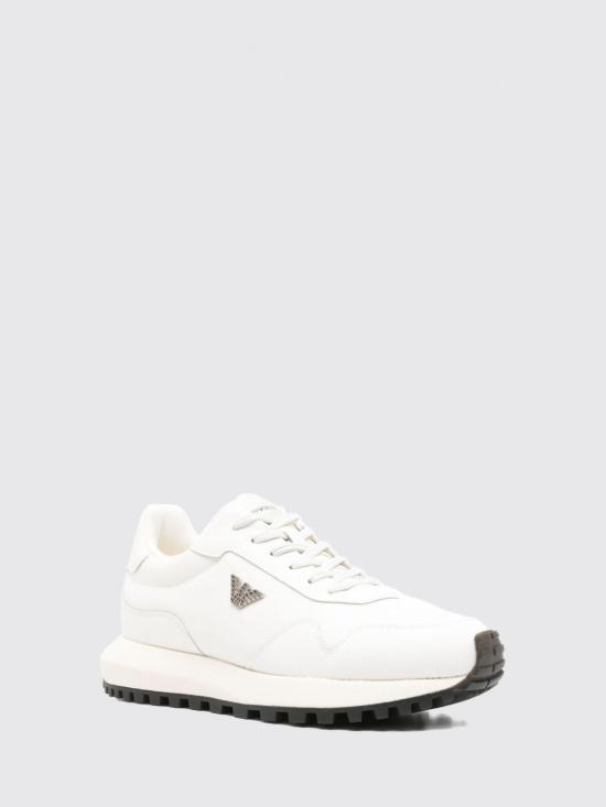 26FW 엠포리오 아르마니 스니커즈 EM003738AF19532 M0107 White - EMPORIO ARMANI