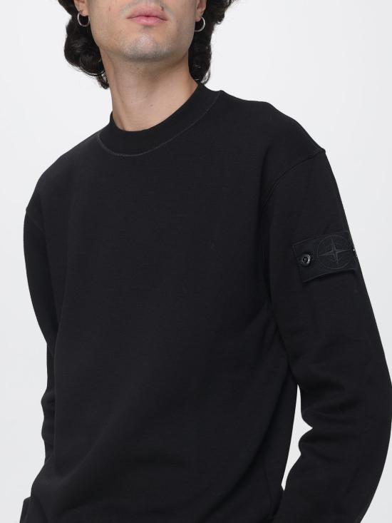 26FW 스톤 아일랜드 스트레치 플리스 스웨트셔츠 6100013S0F15 V0029 Black - STONE ISLAND