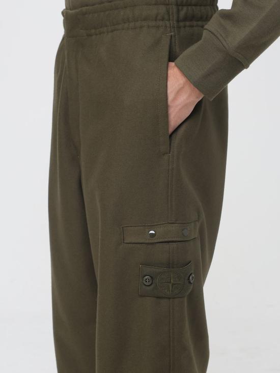 26FW 스톤 아일랜드 말피레 플리스 올드 이펙트 조거 팬츠 3100024S0F24 V0054 Military - STONE ISLAND