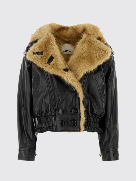 26FW 이자벨마랑 발리나 오버사이즈 램스킨 가죽 보머 자켓 MA0642FAD4B01I 01BK Black - ISABEL MARANT