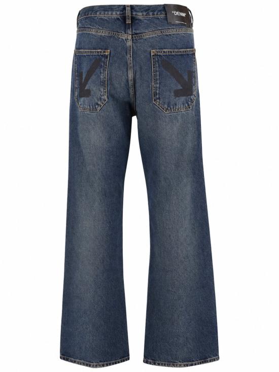26FW 오프화이트 스트레이트 팬츠 44MYA18JF26D005461 DIRTY DARK BLUE - OFF WHITE
