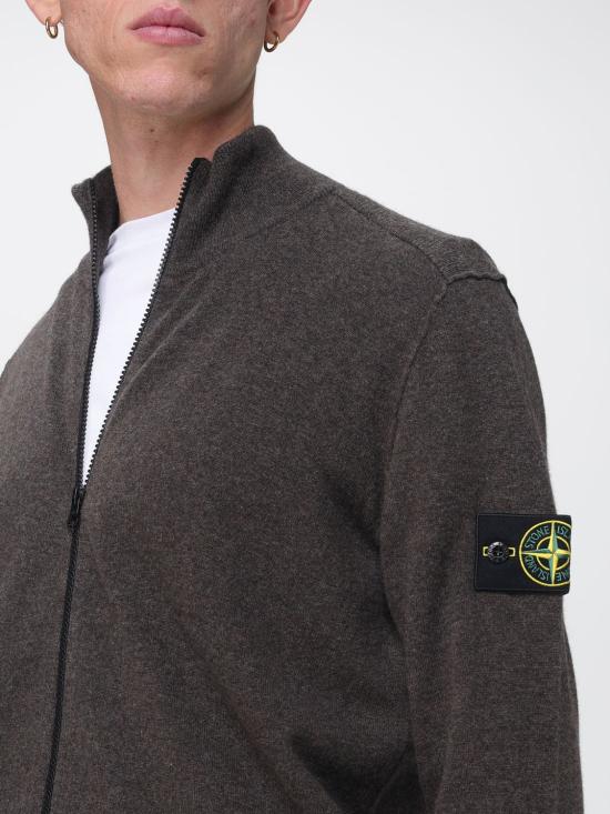 26FW 스톤 아일랜드 라이트 RWS 질롱 울 집업 가디건 5100023S00B4 V0M62 Dark - STONE ISLAND