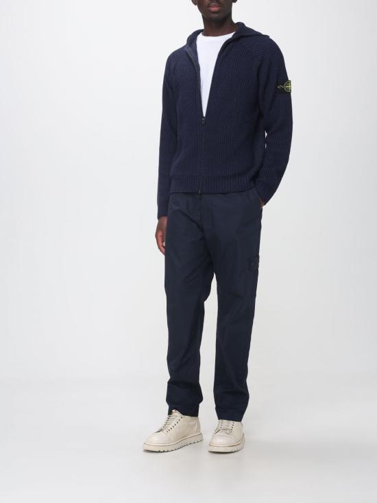 26FW 스톤 아일랜드 캐시미어 후드 가디건 5100067S0N21 V0020 Blue - STONE ISLAND