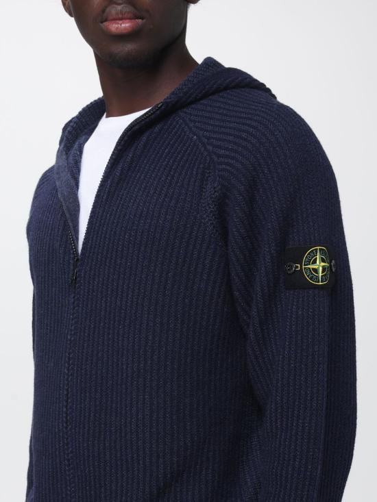 26FW 스톤 아일랜드 캐시미어 후드 가디건 5100067S0N21 V0020 Blue - STONE ISLAND