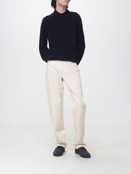 26FW 아뇨나 폴로 티셔츠 K312U184K1213 B92 Navy - AGNONA