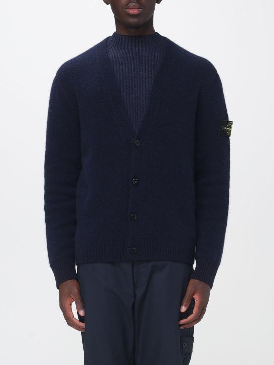26FW 스톤 아일랜드 알파카 블렌드 루즈핏 브이넥 가디건 5100046S0N22 V0M60 Blue 1