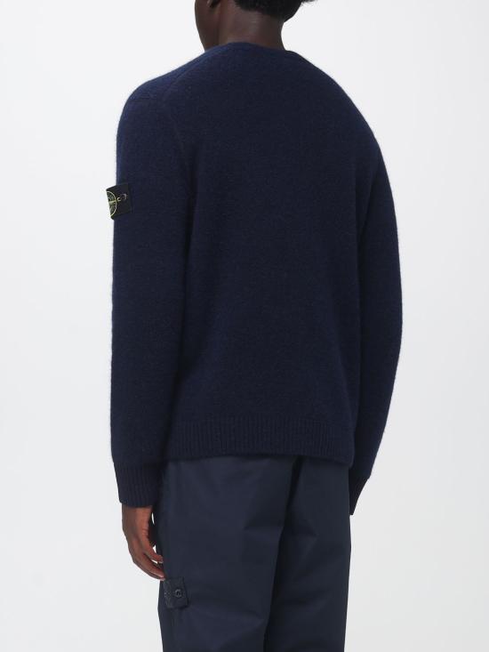 26FW 스톤 아일랜드 알파카 블렌드 루즈핏 브이넥 가디건 5100046S0N22 V0M60 Blue 1 - STONE ISLAND