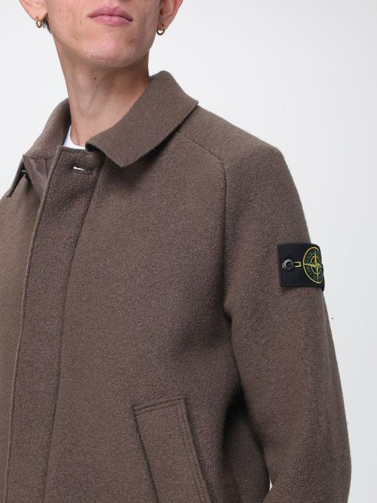 26FW 스톤 아일랜드 펠티드 RWS 울 코트 5100042S0IN1 V007C Dark - STONE ISLAND
