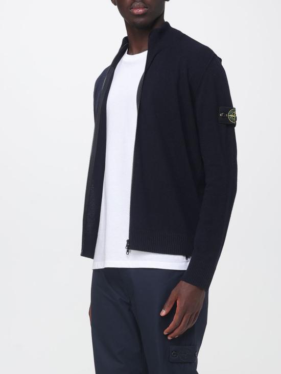 26FW 스톤 아일랜드 라이트 RWS 질롱 울 집업 가디건 5100023S00B4 V0020 Navy - STONE ISLAND