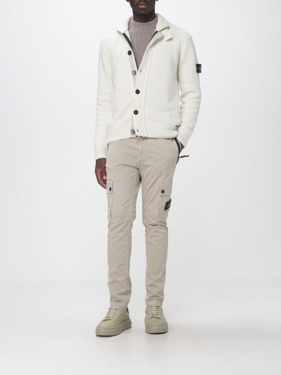 26FW 스톤 아일랜드 리버서블 바니제 캐시미어 루즈핏 크루넥 스웨터 5100043S0N21 V0094 Beige - STONE ISLAND