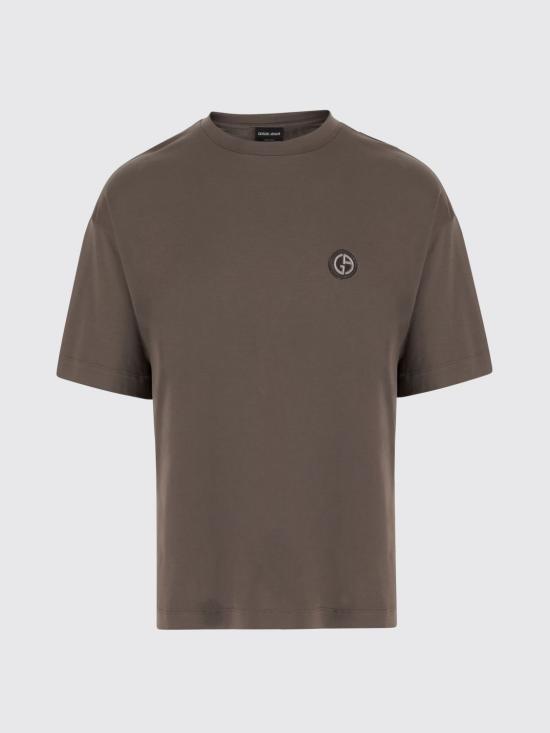 26FW 조르지오 아르마니 반팔 티셔츠 GM003990TE19974 U6199 Brown - GIORGIO ARMANI