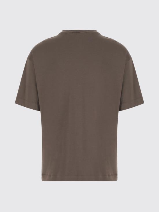 26FW 조르지오 아르마니 반팔 티셔츠 GM003990TE19974 U6199 Brown - GIORGIO ARMANI