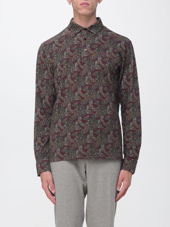 26FW 에트로 폴로 티셔츠 MRMD0026AK1CI X0865 Burgundy