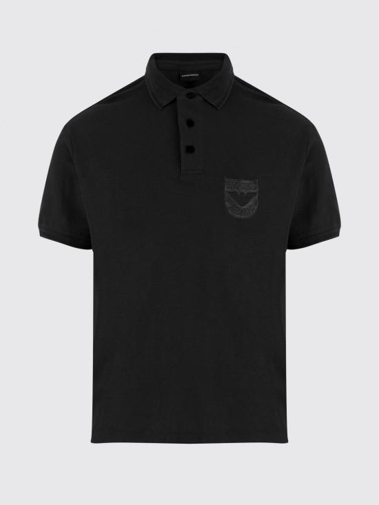26FW 엠포리오 아르마니 폴로 티셔츠 EM005363AF10497 UC001 Black - EMPORIO ARMANI