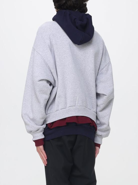 26FW 발렌시아가 삼중 레이어 후디 삼중 레이어 후디 A0017JTUVR5 1302 Grey - BALENCIAGA