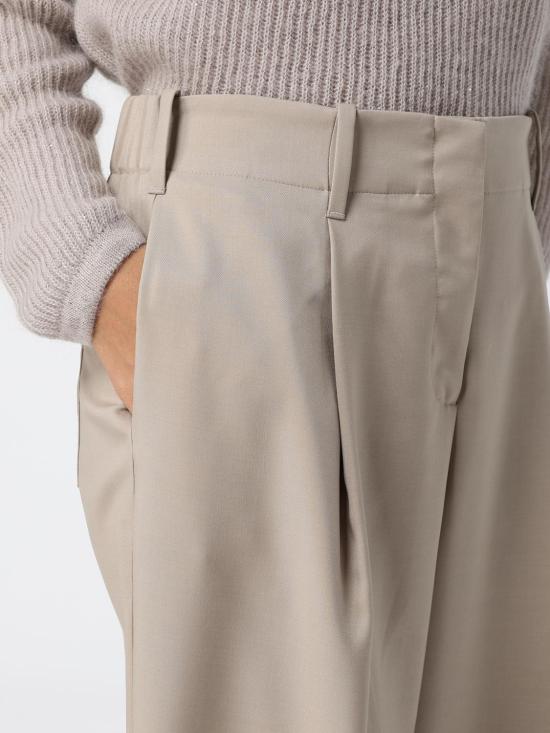 26FW 에르노 하이웨이스트 와이드 플리츠 팬츠 PT000270D12640 1985 Cream - HERNO
