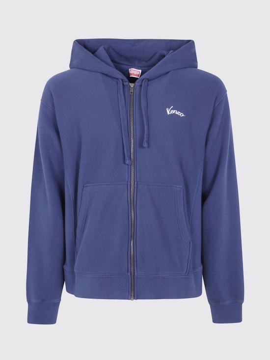 26FW 겐조 후드 티셔츠 FG65HO2744MJ 79 Navy - KENZO